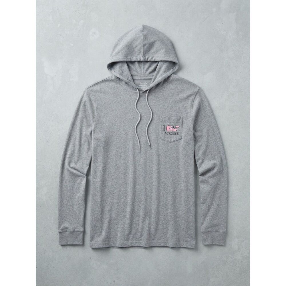 Women's Vineyard Vines 'I Love Lacrosse' Lightweight Long Sleeve Hoodie Size XL